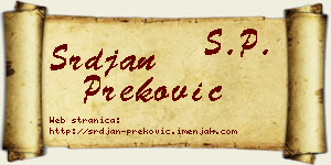 Srđan Preković vizit kartica